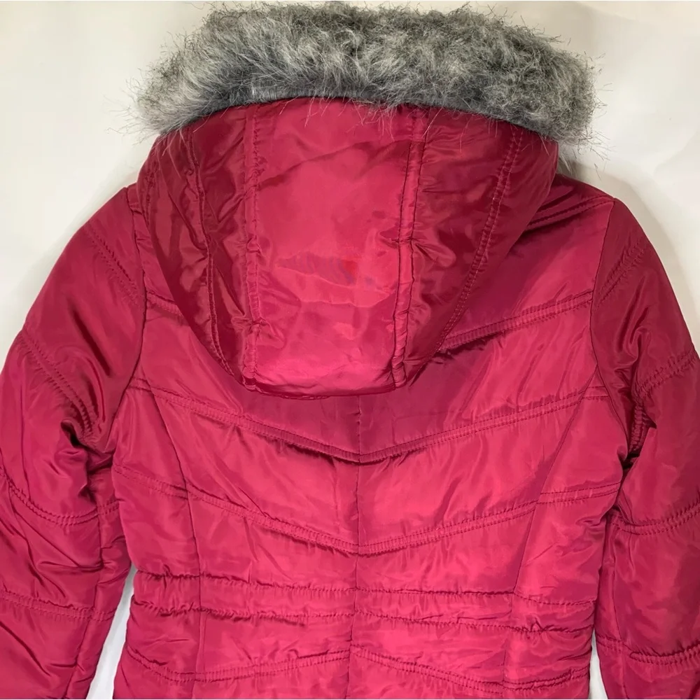CALVIN KLEIN JEANS Girl's Puffer Hooded Fleece-Lined Coat - Size 8/10 (M)